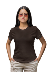 Premium Half Sleeve T-shirt in Coffee Brown