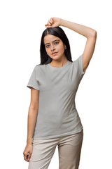 Premium Half Sleeve T-shirt in Grey Melange