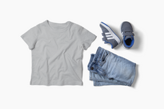 Boy's premium half sleeve t-shirt in Grey Melange