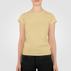 Premium Half Sleeve T-shirt in Beige